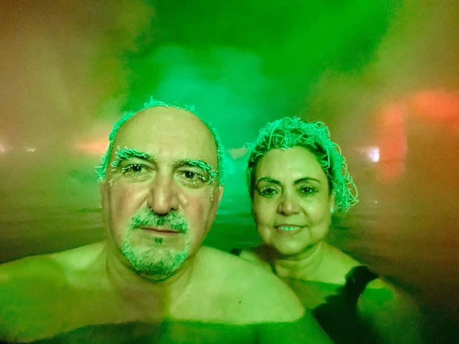 Fairbanks: Northern Lights and Chena Hot Springs Tour - Soaking at 106 F