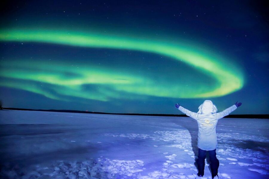 From Rovaniemi: Aurora Borealis Trip in Lapland Lakeside - The ride and the changing route