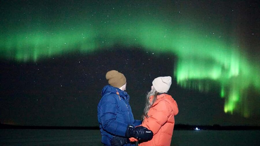 From Rovaniemi: Family-Friendly Northern Lights Tour - Photos under the aurora