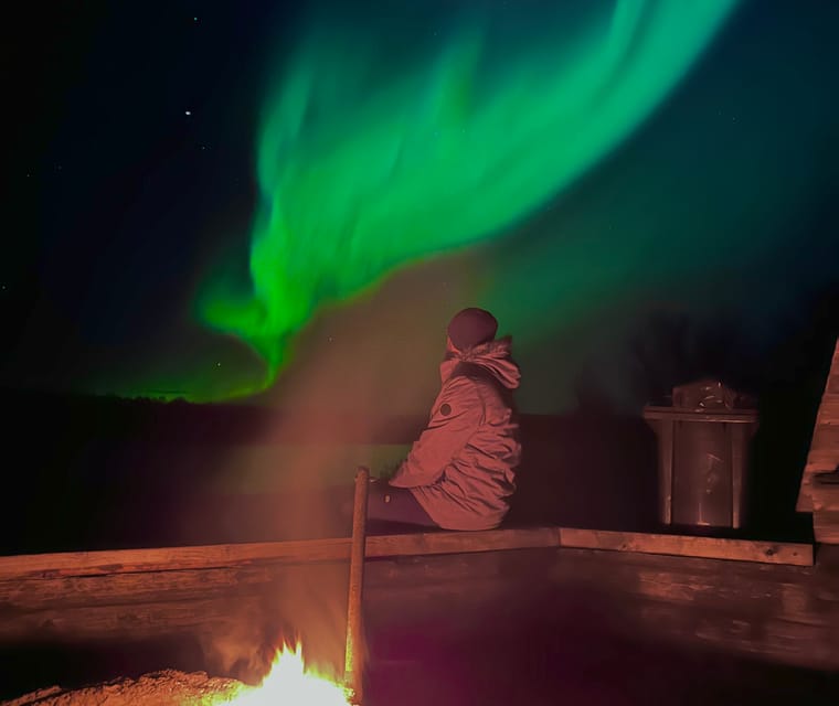 From Rovaniemi: Lapland Aurora Hunt with Barbeque - A private lake, open fire, and Lappish barbecue