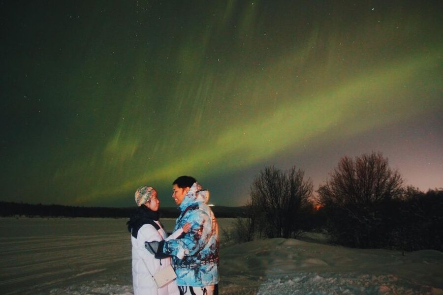 From Rovaniemi: Northern Lights Chase with BBQ and Photos - What the three-hour itinerary feels like