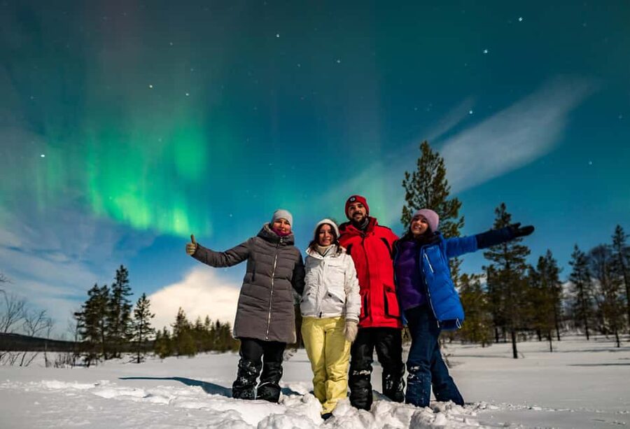 From Rovaniemi: Northern Lights Van Tour with Photos - Photos under the Arctic sky