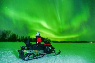 Searching Aurora with Snowmobile