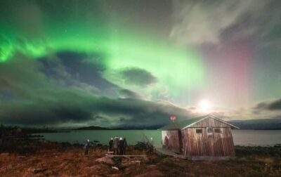 Northern Lights Chase with Car