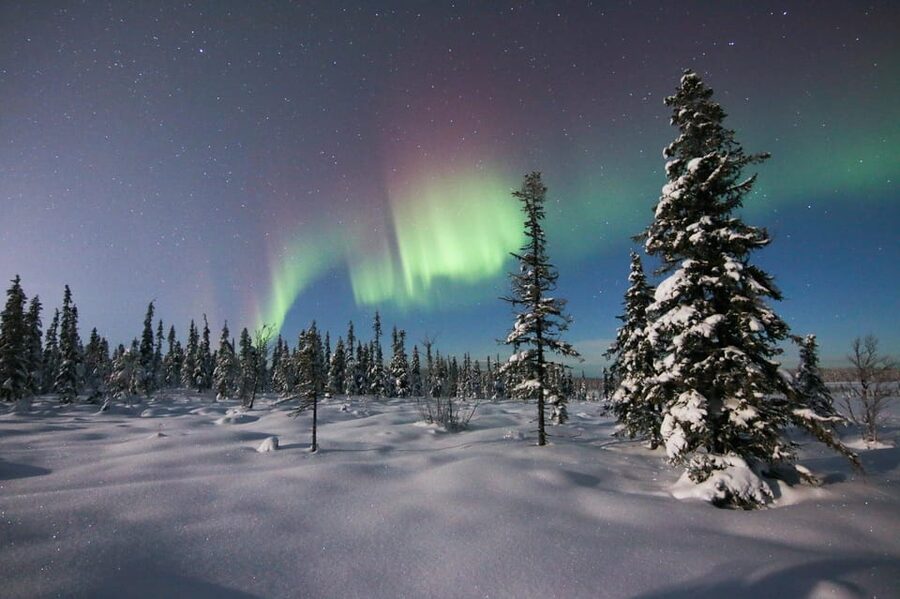 Kiruna: Northern Lights Minivan Chase with Warm Drink - Leaving Kiruna behind after dark