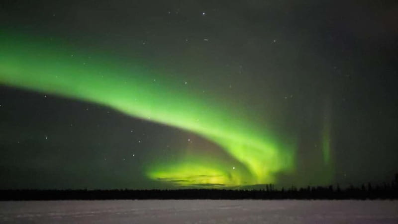 Kiruna: Snowshoe Trek with Aurora Hunt and Warm Beverage - A winter night that begins close to central Kiruna