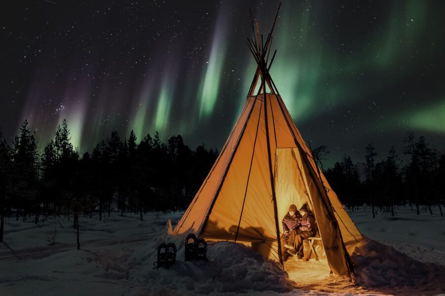 Levi: Northern Lights Campfire - Leaving Levi for a darker sky