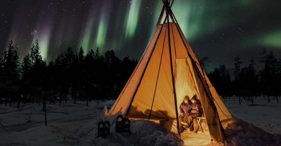 Levi: Northern Lights Campfire - Waiting beneath the Arctic sky