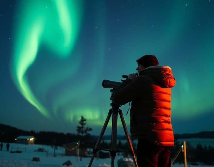 Levi: Northern Lights Tour and Stargazing by Telescope - Waiting by the fire, not just standing in the cold