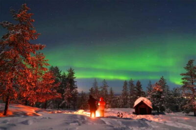Luleå: Northern Lights Snowshoeing Tour