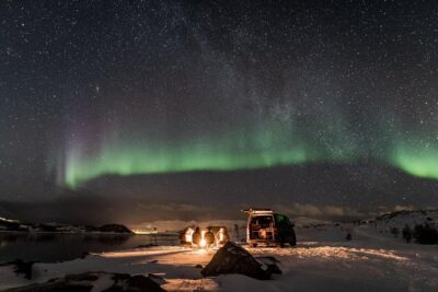 Minibus Northern Lights Chase with Photography from Tromsø
