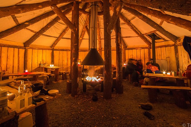 Night Reindeer Sledding with Camp Dinner and Chance of Northern Lights - A short ride behind the reindeer