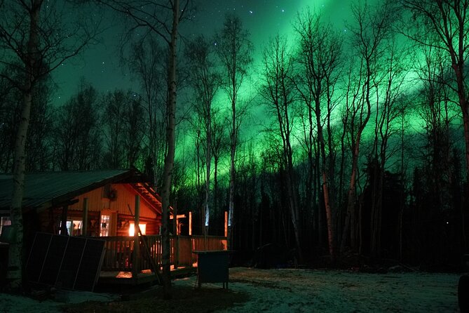 Northern lights and Aurora Photgraphy with Warm Geodesic Dome - Chena River Lakes and Chena River State Recreation Area