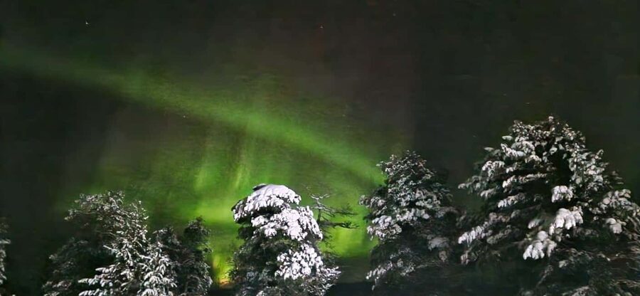 Northern Lights Snowshoe Hike in Levi with Latvian Guide - Leaving Levi’s lights for the night forest