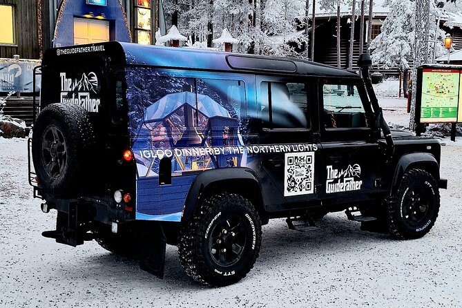 PRIVATE Party dinner in a Glass Igloo Under Northern Lights - Pickup from Rovaniemi and the ride to the lake