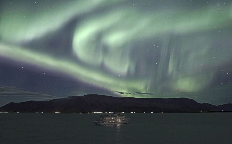 Reykjavik: Whales and Northern Lights Boat Tour - Chasing the aurora from the bay