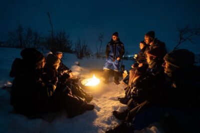 Aurora Borealis, Campfire, Hot Meal, Arctic Tour