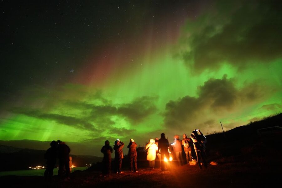 Tromsø: Chase Aurora in Minibus and Free Aurora Portrait - Finding clear sky across three countries