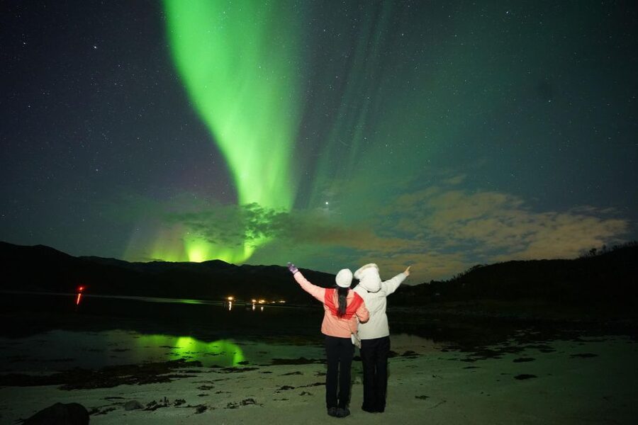 Tromsø: Chase Aurora in Minibus and Free Aurora Portrait - Two hours at the campsite