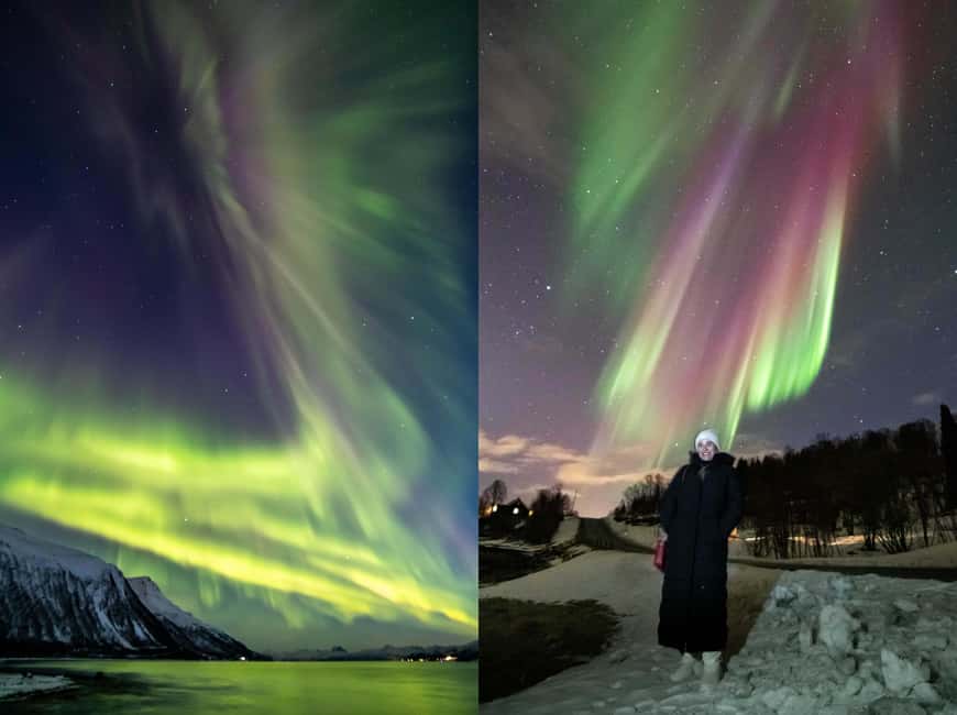 Tromsø: Northern Lights Chase in a Mercedes Benz with Photos - What the photo service is really worth